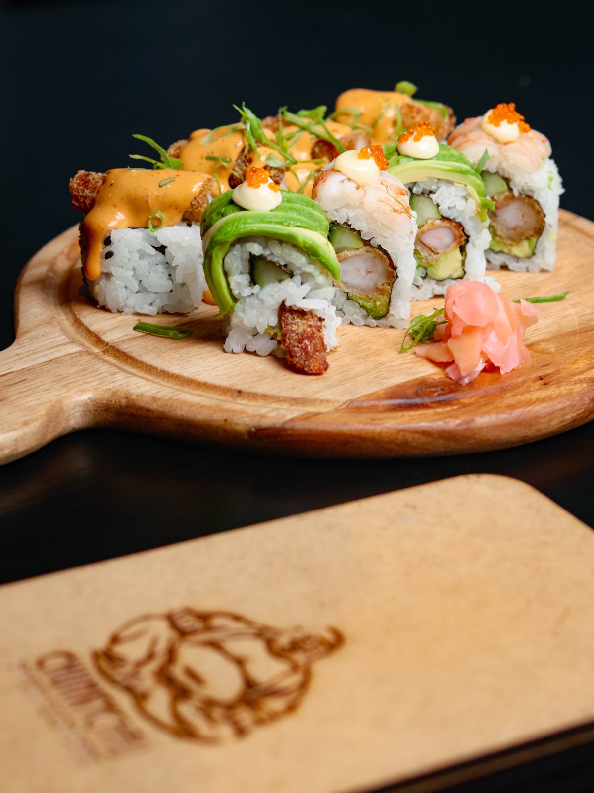 Fresh sushi and sashimi platter at Chunky Chau Sandton